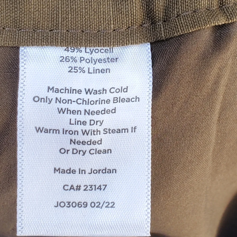 NEW! Talbots Slub Tencel Wide Leg Crop Pants - Picture 7 of 7